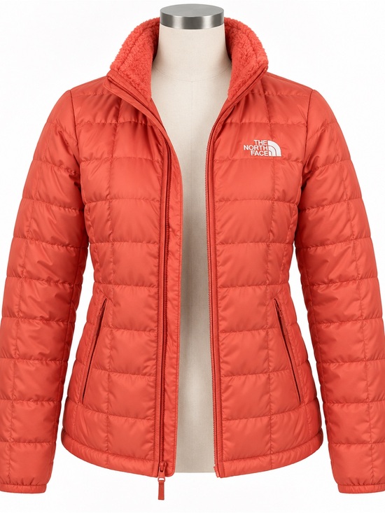 The North Face Jackets & Blazers - The North Face Women's Quilted Red Puffer Jacket with Sherpa Collar